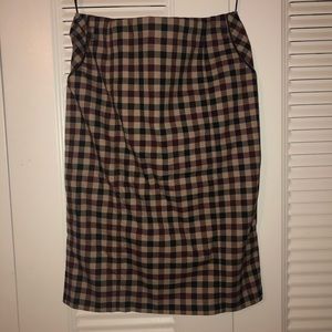 Tan & Burgundy Formal Skirt